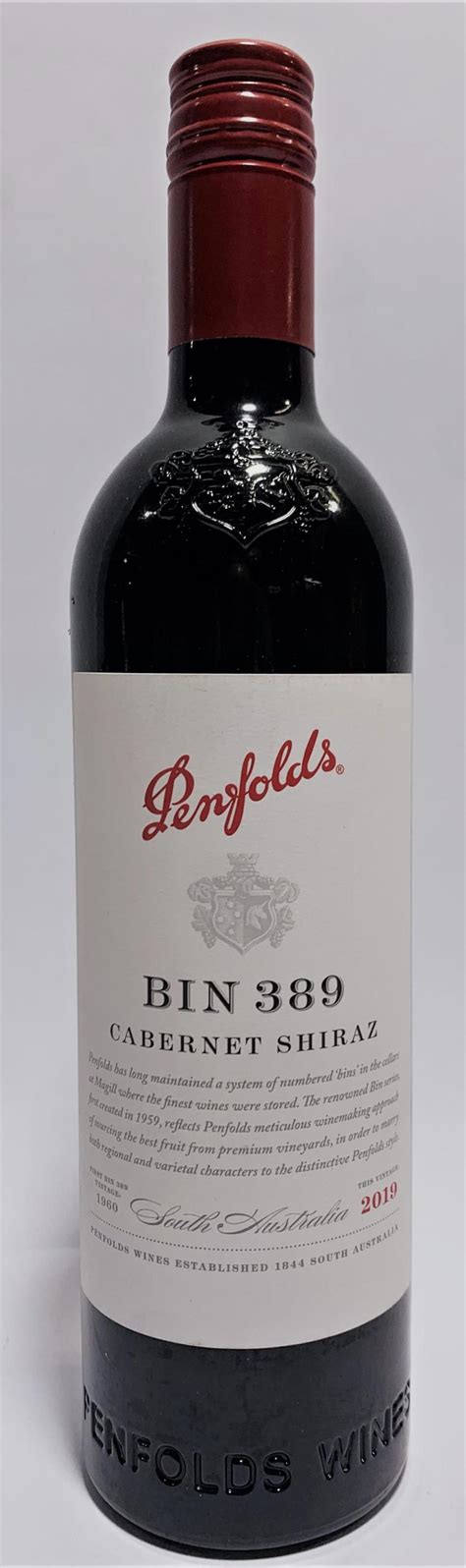 Lot A Bottle Of Red Wine Marked Penfold Bin Cabernet Shiraz