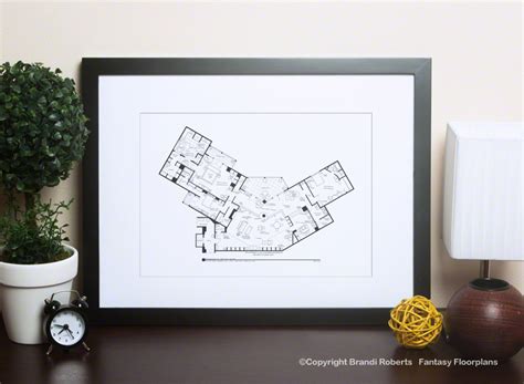 Frasier Floor Plan | Frasier Apartment Layout Poster