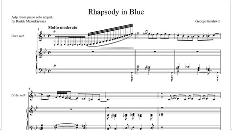 Rhapsody In Blue Arr Horn And Piano Youtube