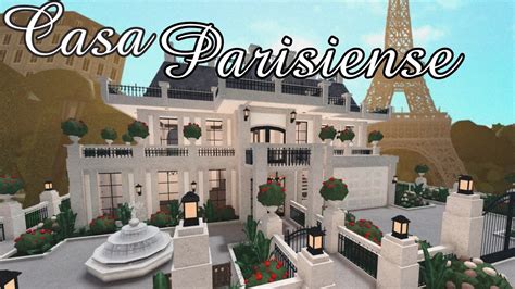 Bloxburg Casa De Luxo Parisiense Speedbuild Roblox Youtube