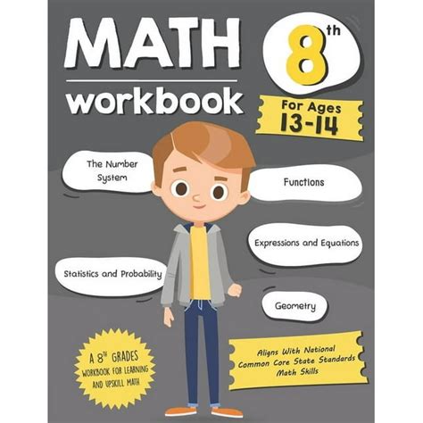 Math Workbook Grade 8 Ages 13 14 A 8th Grade Math Workbook For Learning Aligns With National