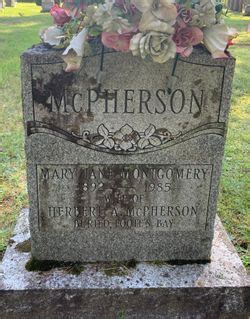 Mary Jane Montgomery McPherson 1891 1985 Homenaje De Find A Grave