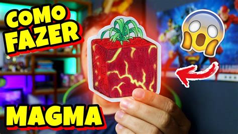 Como Desenhar E Fazer Uma Figurinha Da Fruta Magma Blox Fruits Roblox