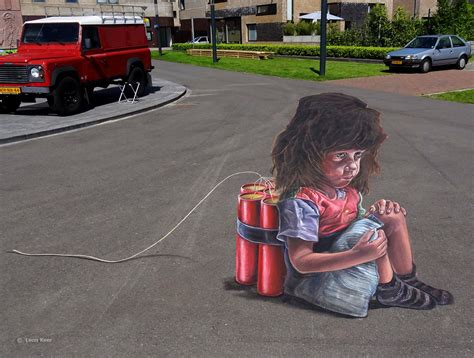 4D street art at Twente Biennale 2013 - 3D streetpainting by Leon Keer ...