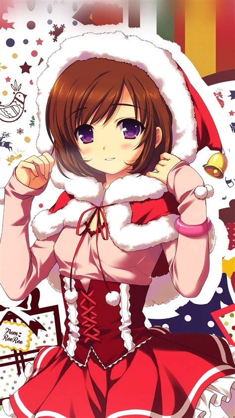 Cute Anime Girl Christmas Wallpapers Wallpaper Cave