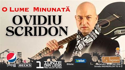 Bilete Concert Ovidiu Scridon 3 Sep Ora 19 30 La Ingineri Bistro