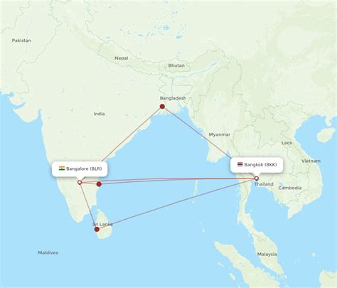 All Flight Routes From Bangkok To Bengaluru BKK To BLR Flight Routes