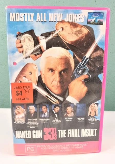 Naked Gun Final Insult Vhs Pal Orig Cic Big Box Case Good