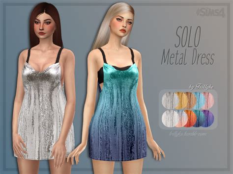 The Sims Resource Trillyke Solo Metal Dress