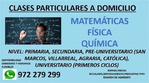 Clases Particulares Matematicas Estudiante ANUNCIOS Enero Clasf