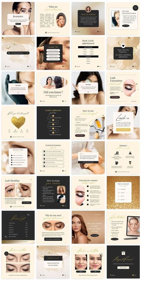 Lash Tech Social Media Posts Lash Templates For Instagram Lash Tech