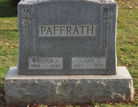 William and Clara Paffrath gravestone New Jersey