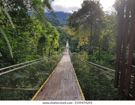 Jembatan Gantung Situ Gunung Sukabumi Indonesia Stock Photo