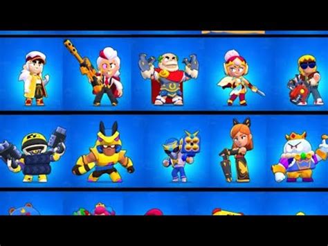 Mostrando Todas As Minhas Skins No Brawl Stars YouTube