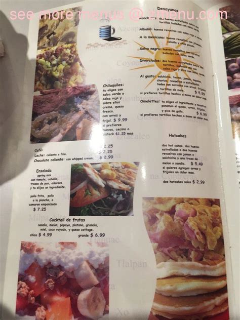 Menu At Los Chilangos Restaurant Anaheim