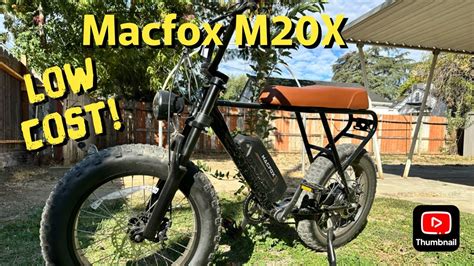 CHEAPEST MOTORCYCLE STYLE E BIKE ON THE MARKET MACFOX M20X YouTube