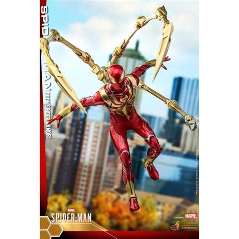 ฟกเกอร Hot Toys Iron Spider Armor Amazing Spider Man Game 1 6 Scale Figure