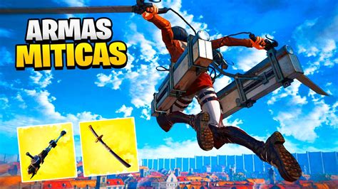 NUEVAS ARMAS MÍTICAS de ATAQUE DE LOS TITANES en FORTNITE TEMPORADA 2