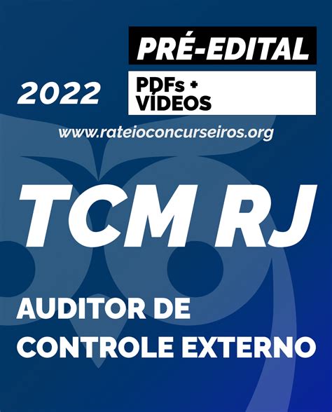 Tcm Rj Auditor De Controle Externo Pr Edital