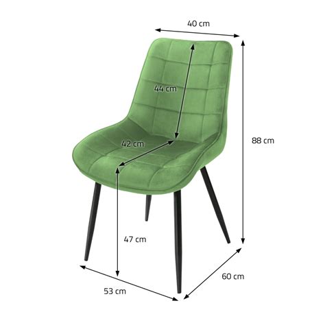 Ml Design Lot X Chaises De Salle Manger Vert Sauge Retro En