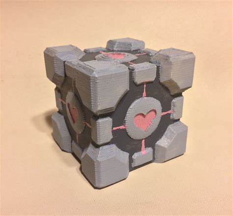 3d Printed Companion Cube Tj Lewis Props Design