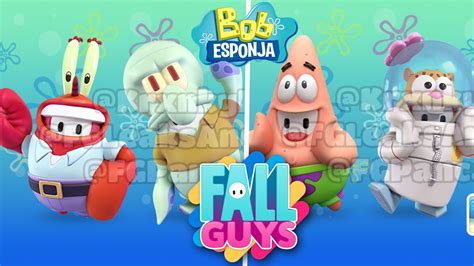 BOB ESPONJA X FALL GUYS CALAMARDO BOB ESPONJA ARENITA Y DON CANGREJO