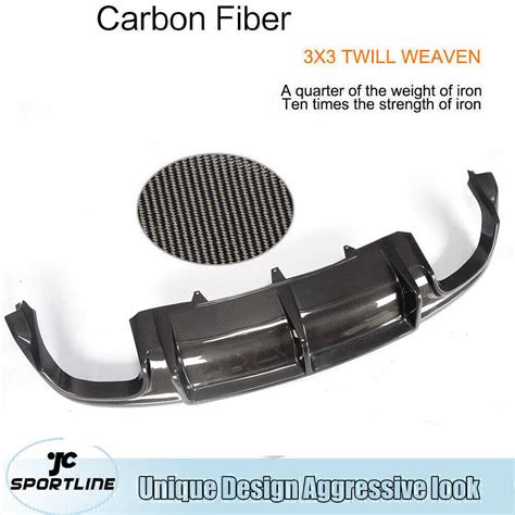 Real Carbon Fiber Rear Bumper Diffuser Lip For Audi A5 Sline S5 B8 5