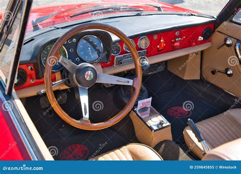 Red Alfa Romeo Spider, Cabriolet, Classic Car Editorial Image - Image of classic, restored ...