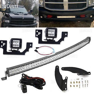 (eBay) Roof 52" LED Light Bar & Bumper Fog Light Pod Kit For Dodge Ram 1500 2500 3500 | Bar ...