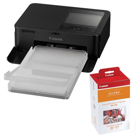 Canon Selphy Cp1500 Compact Photo Printer Black With Rp 108 Ink Paper Set