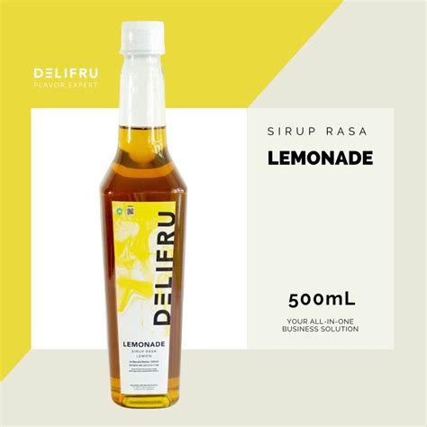 Jual Lemonade Syrup Delifru 500 Ml Sirup Lemon Premium Shopee Indonesia