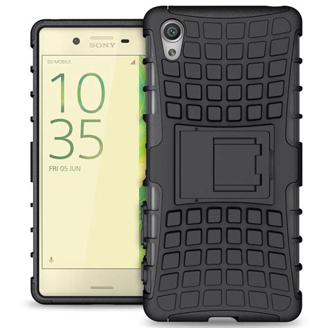 Rugged Tough Shockproof Case For Sony Xperia X Black