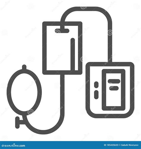 Electronic Tonometer Isometric Vector Modern Red Device With Digital