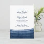 Indigo Blue Watercolor Wedding Invitations Zazzle