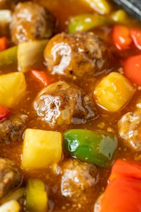 Baked Sweet And Sour Meatballs Recipe Dinner Then Dessert