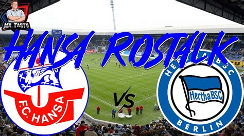 Das Erste Unentschieden F C Hansa Rostock Hertha BSC 12 Spieltag