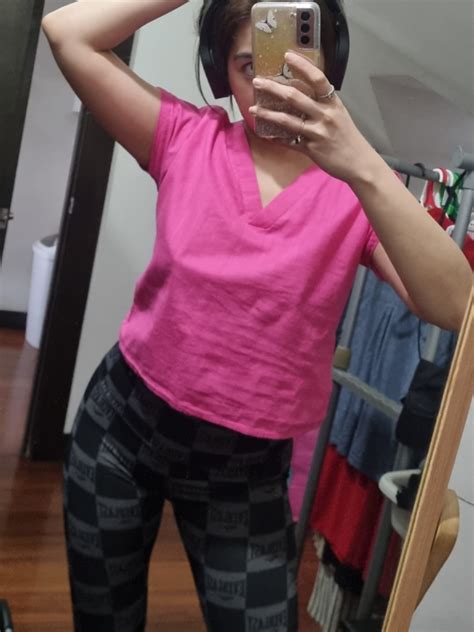 Linen Shein Hot Pink Top Women S Fashion Tops Blouses On Carousell