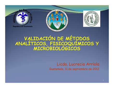 Curso Validación De Métodos Analíticos Con Formulas ValidaciÓn De