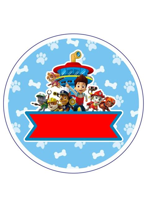 Arte Para Mimos Patrulha Canina Adesivo Tag Etiqueta Paw Patrol Paw