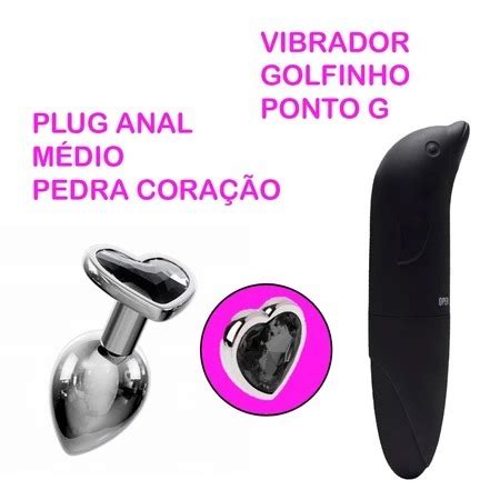 Kit Sex Shop Plug Anal M Dio Vibrador Golfinho Ponto G Brinquedo