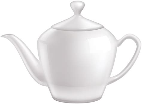 White Ceramic Teapot PNG Clipart - Best WEB Clipart