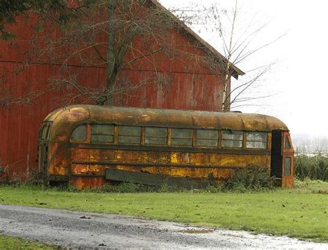 Bus Stop | Old school bus, Abandoned cars, Abandoned