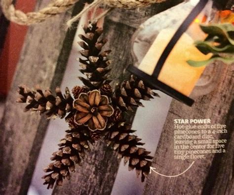 Pinecone Star Ornament Christmas Decorations Rustic Christmas