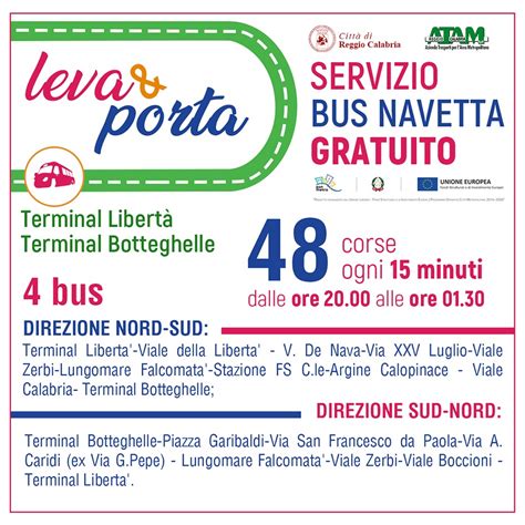 Reggio Calabria Ecco Leva E Porta Il Servizio Bus Navetta Gratuito