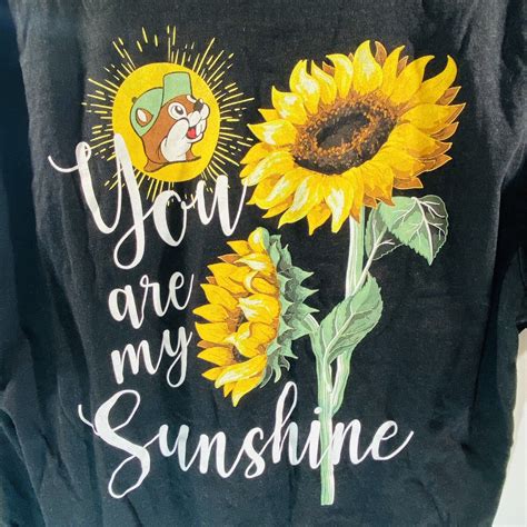 Adult Large Buc Ees You Are My Sunshine Sunflower T … Gem