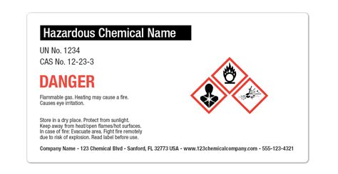 Chemical Labels Template Getting Your Ghs Labels Osha Ready