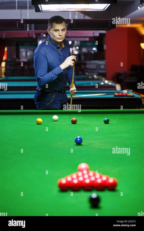 Ball And Snooker Player Man Play Snooker Stock Photo Alamy