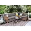 Leisure Made Dalton 5 Piece Wicker Sectional Seating Set With Gray