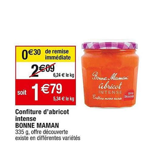 Promo Confiture D Abricot Intense Bonne Maman Chez Cora ICatalogue Fr