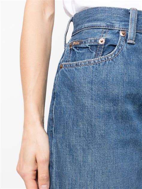 Polo Ralph Lauren High Rise Boyfriend Jeans Blue FARFETCH